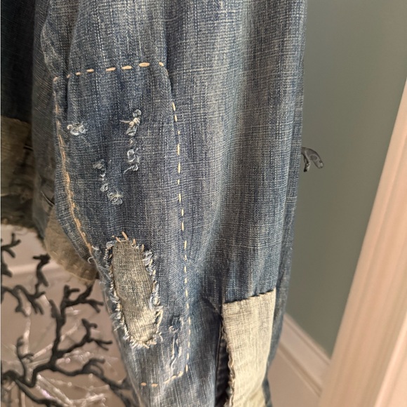 Magnolia Pearl Blue Patchwork Denim Jacket - Picture 3 of 7